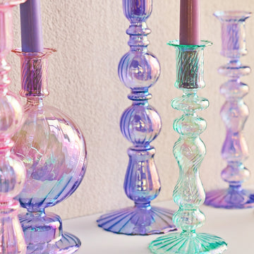 Retro Candlesticks Taper Candle Holders Tall Candlesticks Decoration Party Glass Vase Home Decor Wedding Decoration